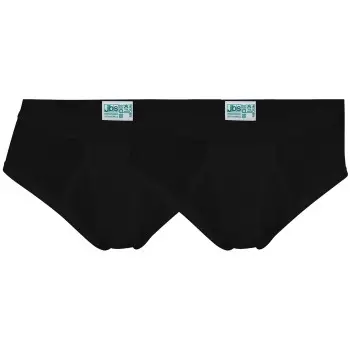 JBS of Denmark JBS 2P Organic Cotton Brief Svart økologisk bomull Large Herre