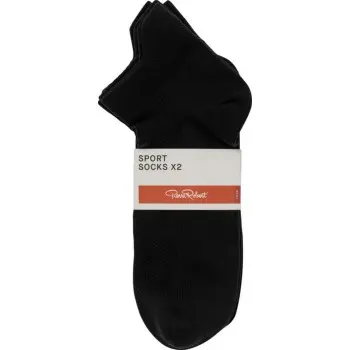 Pierre Robert Pierre Robert Strømper 2P Sport Ankle Socks Svart polyamid Str 41/45 Herre