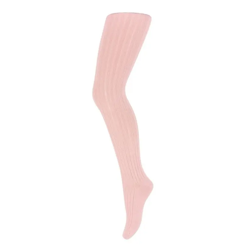 MP MP - Basic Strømpebukse i Ull Ribb Silver Pink