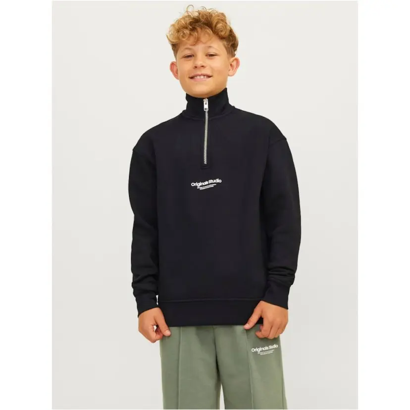 Jack & Jones Jack & Jones - Genser Sweat Halfzip Vesterbro Black