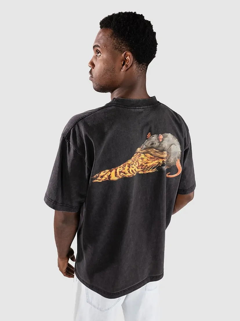 Empyre Empyre Pizza Rat Boxy T-skjorte svart
