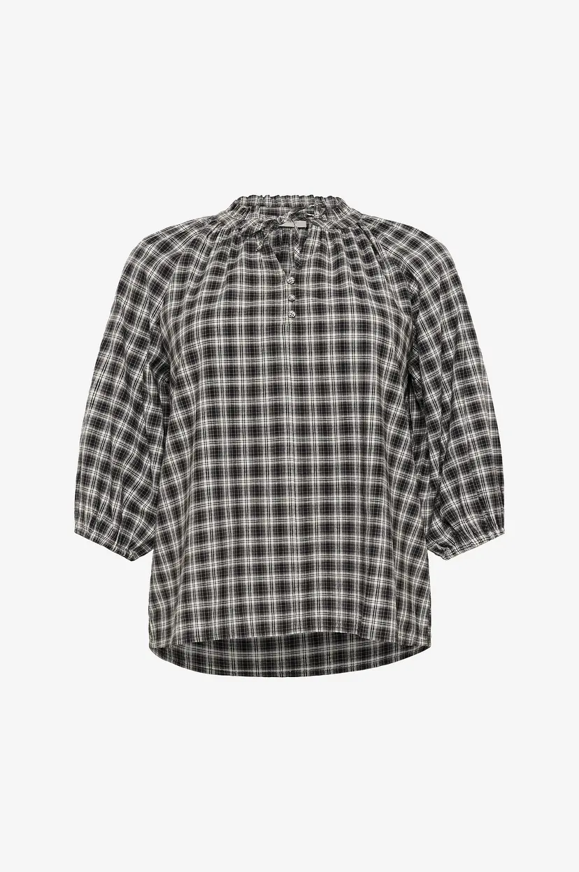 KAFFE Curve Bluse kcElina Blouse - Svart
