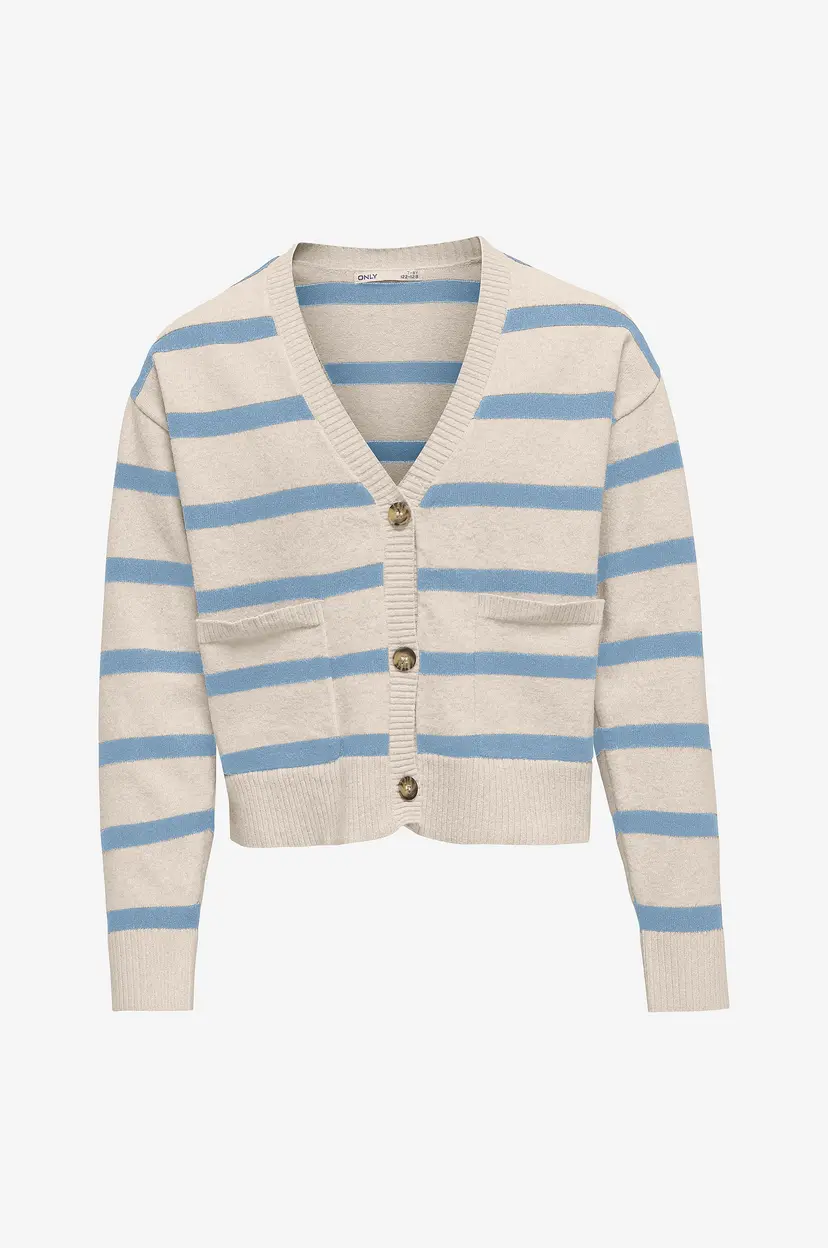 Kids Only Kardigan kogAma LS Stripe V-neck Cardigan KN - Beige