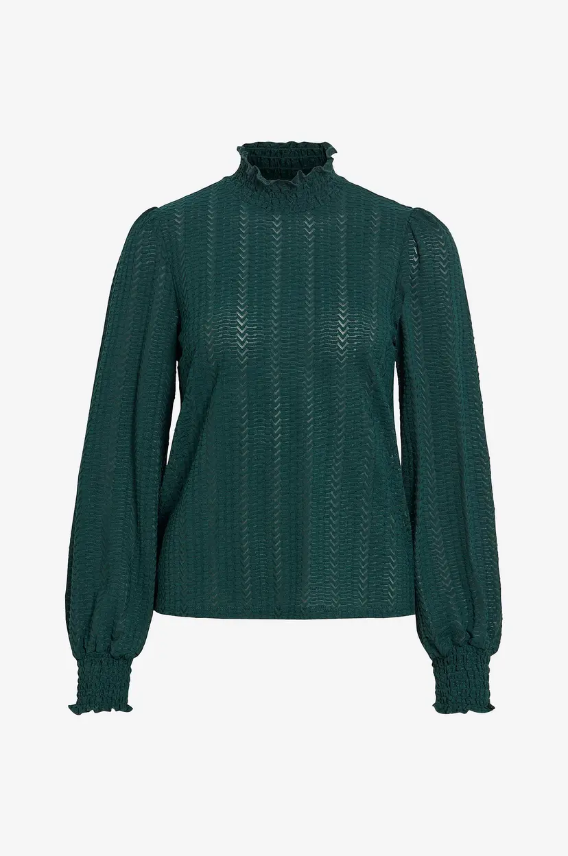 Vila Topp Vilyri L/S Smock Top - - Grønn
