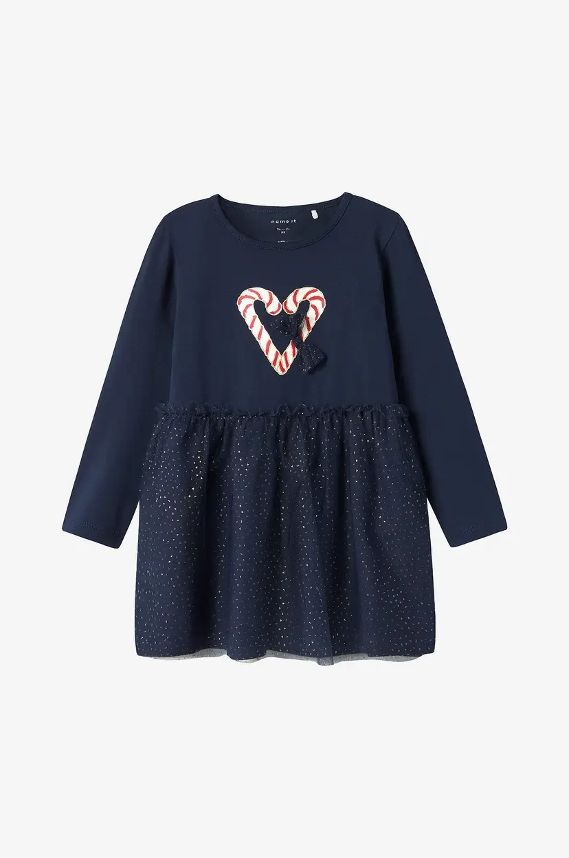 NAME IT Kjole nmFrijul LS Dress Box - Blå