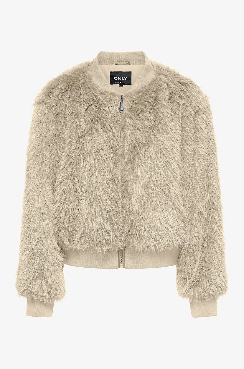 ONLY Fuskepels onlManny Faux Fur Bomber CC Otw - Beige