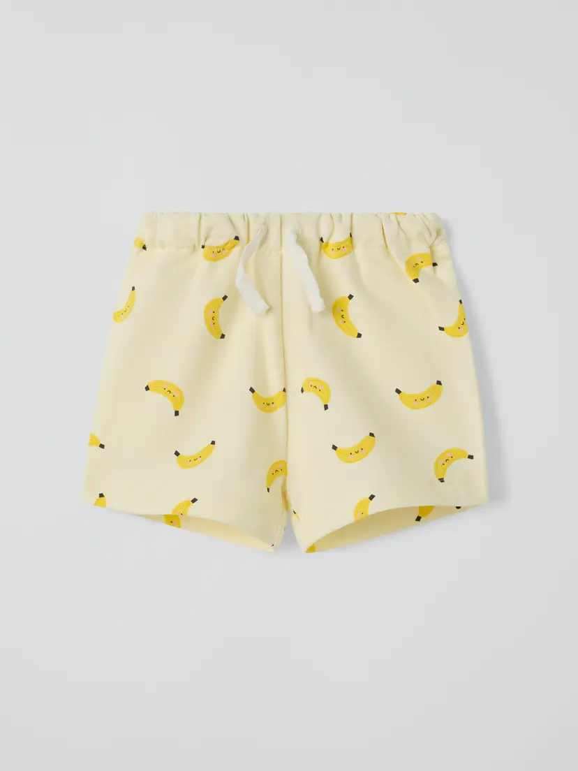 Polarn O. Pyret Sweatshirtshorts bananer