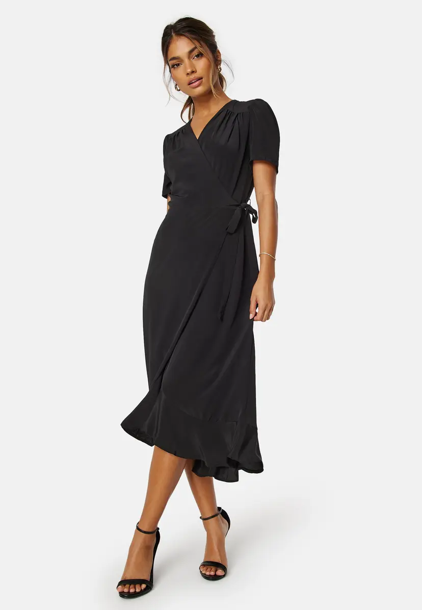 John Zack Short Sleeve Wrap Dress