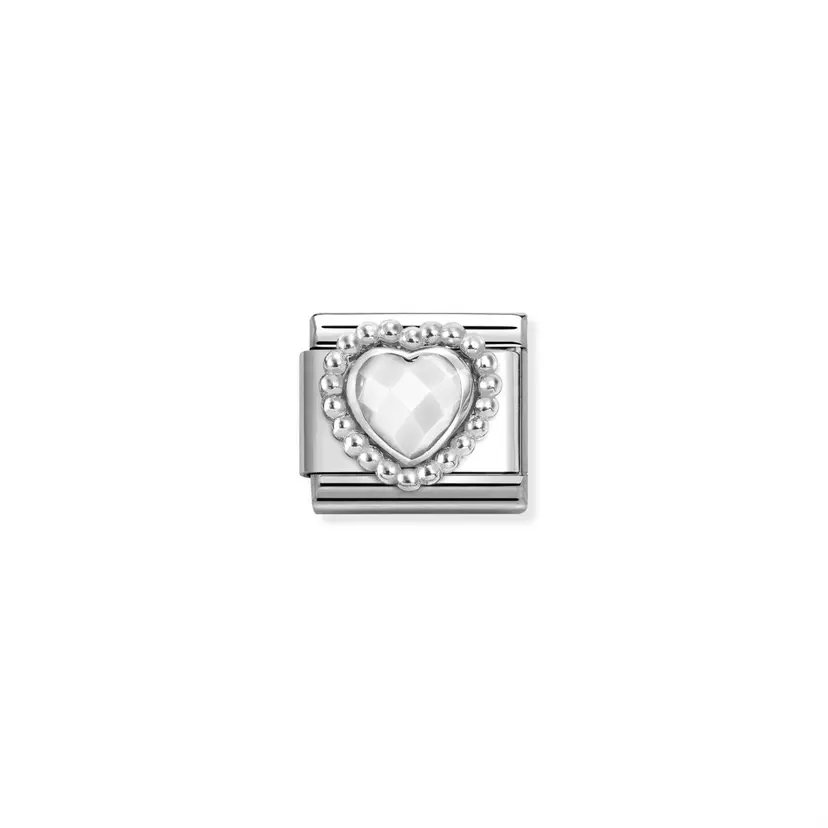 Nomination White Opal Heart