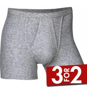 JBS of Denmark JBS Basic Fly Boxer Grå bomull XX-Large Herre