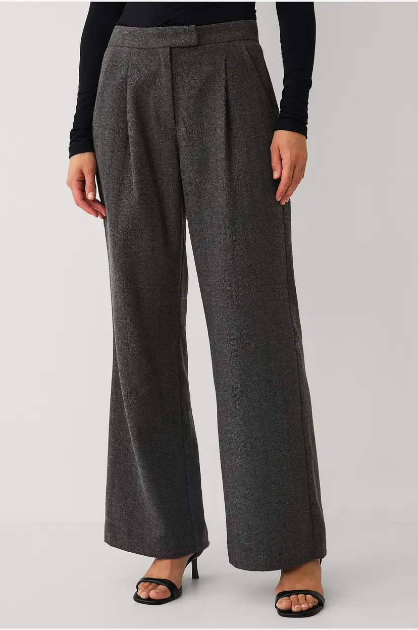Ellos Collection Dressbukser i ullmiks - Grå
