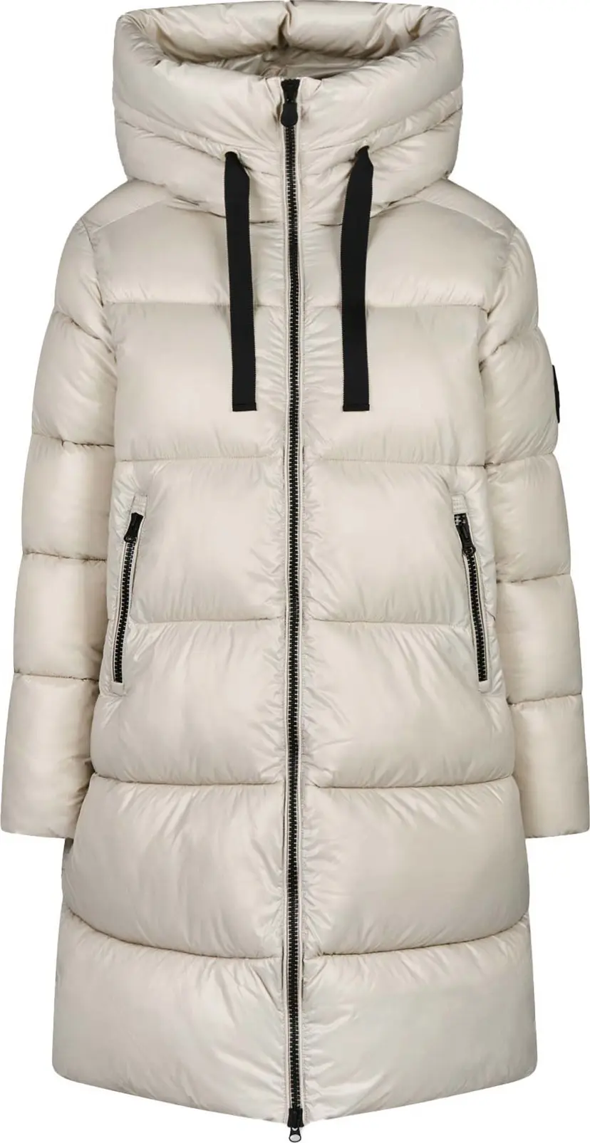 Save The Duck Save the Duck Women's Animal Free Long-Hooded Puffer Jacket Isabel Rainy Beige