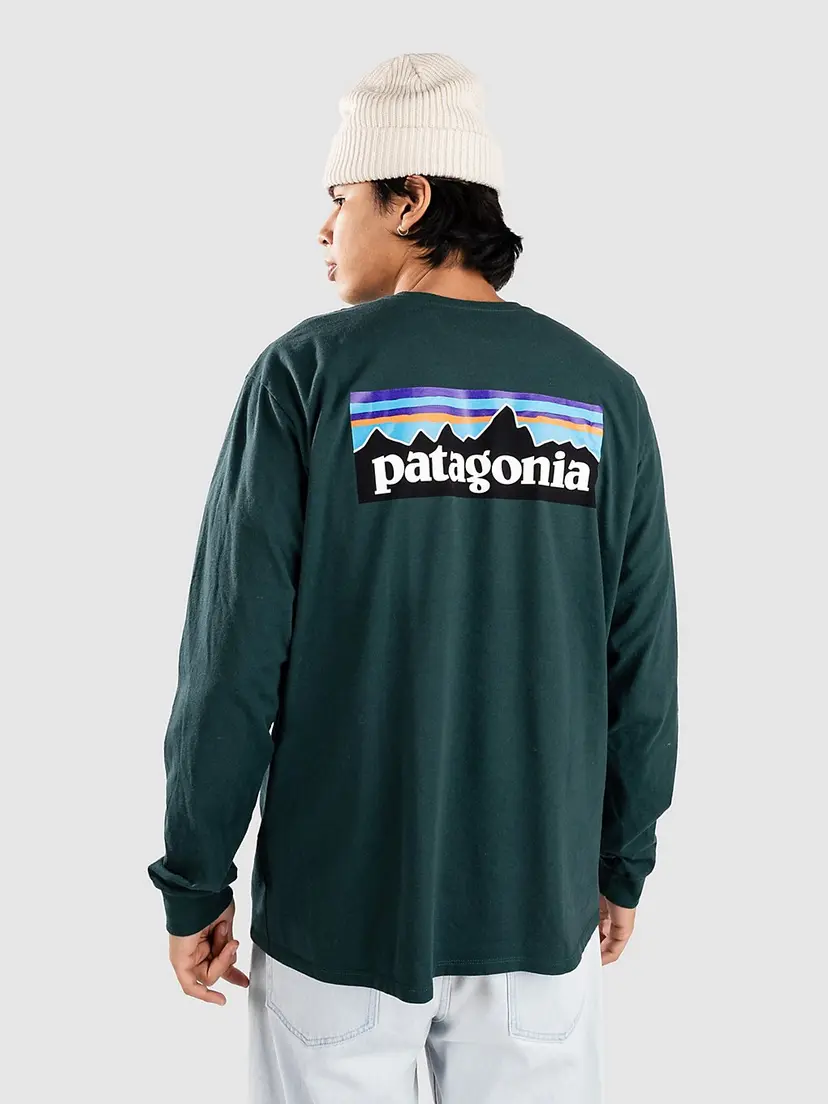 Patagonia Patagonia P-6 Logo Responsibili Langermet T-skjorte grønn