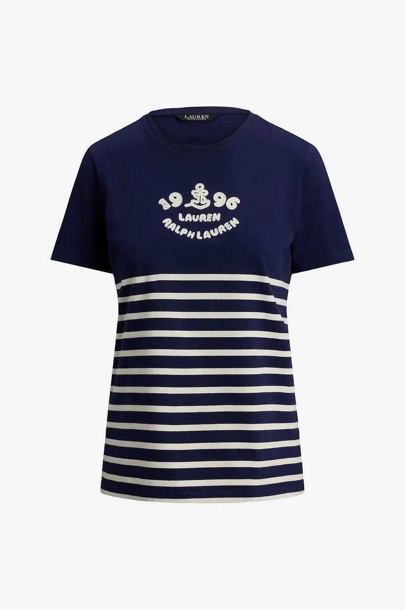 Lauren Ralph Lauren T-skjorte Cotton Jersey - Blå