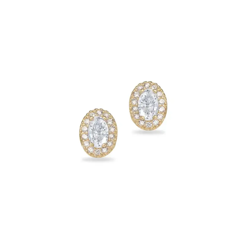 Scrouples Scrouples - 8 karat guld rosette ørestikker - 125483