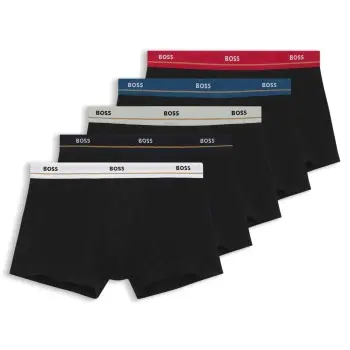 BOSS BOSS 5P Essential Trunks Svart bomull XX-Large Herre