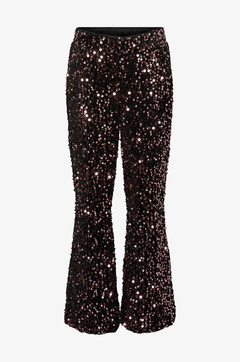Vero Moda Girl Paljettbukse vmBella Sequins HW Flared Pant Jrs - Svart