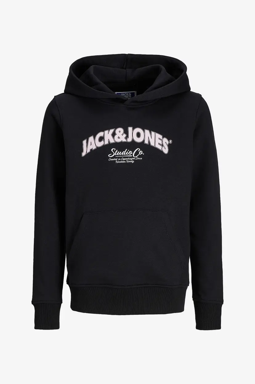 Jack & Jones Junior Hettegenser jorBronx Arch Big Sweat Hood Jnr - Svart