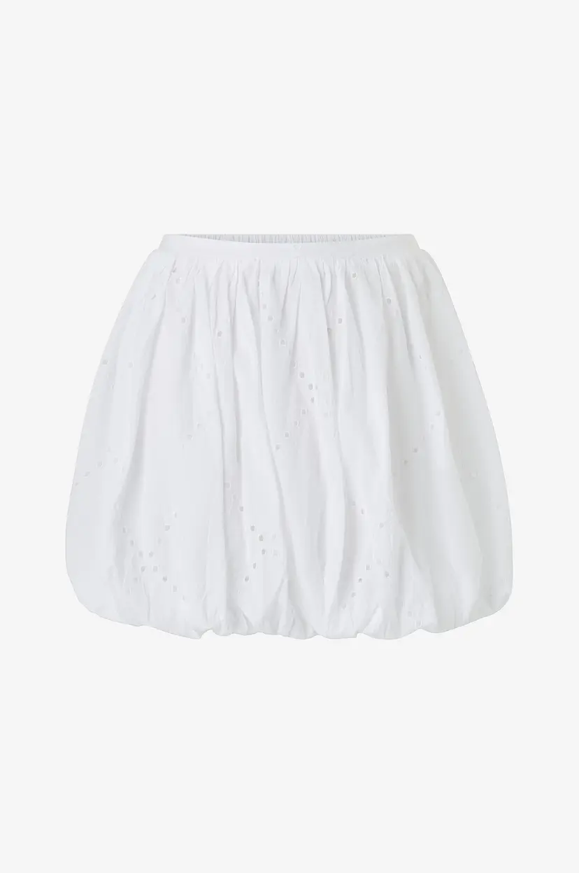 Gina Tricot Ballongskjørt Embroidery - Hvit