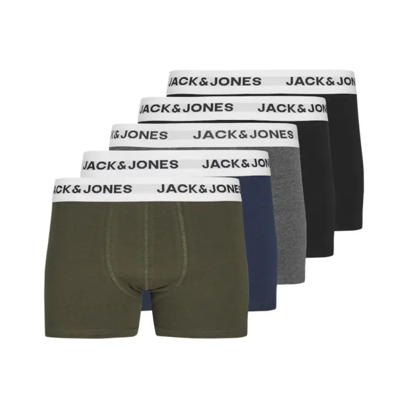 Jack & Jones Jack & Jones - Boxer 5pk Black/ Navy/ DGM/ Forest