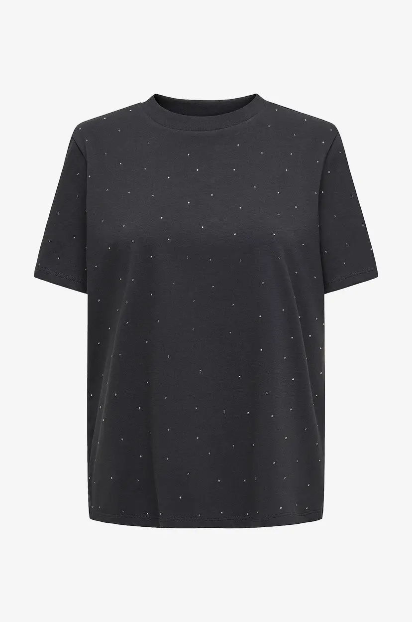 ONLY T-skjorte onlMonja S/S Studs - Svart