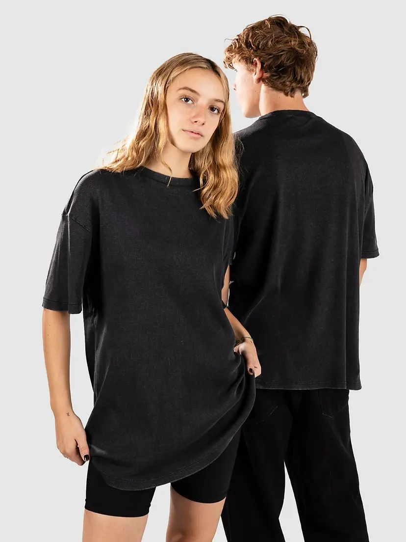 Urban Classics Urban Classics Washed Rib T-skjorte svart