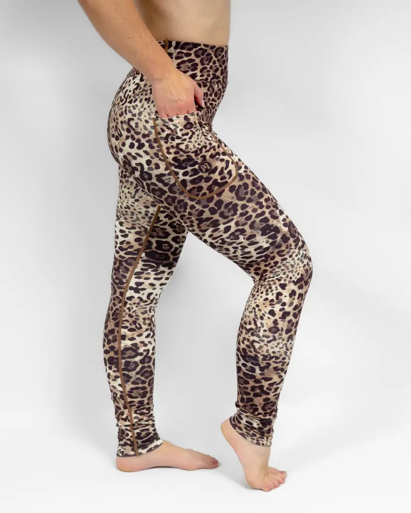 Huabo Aya Leopard Tight Fit Winter Leggings