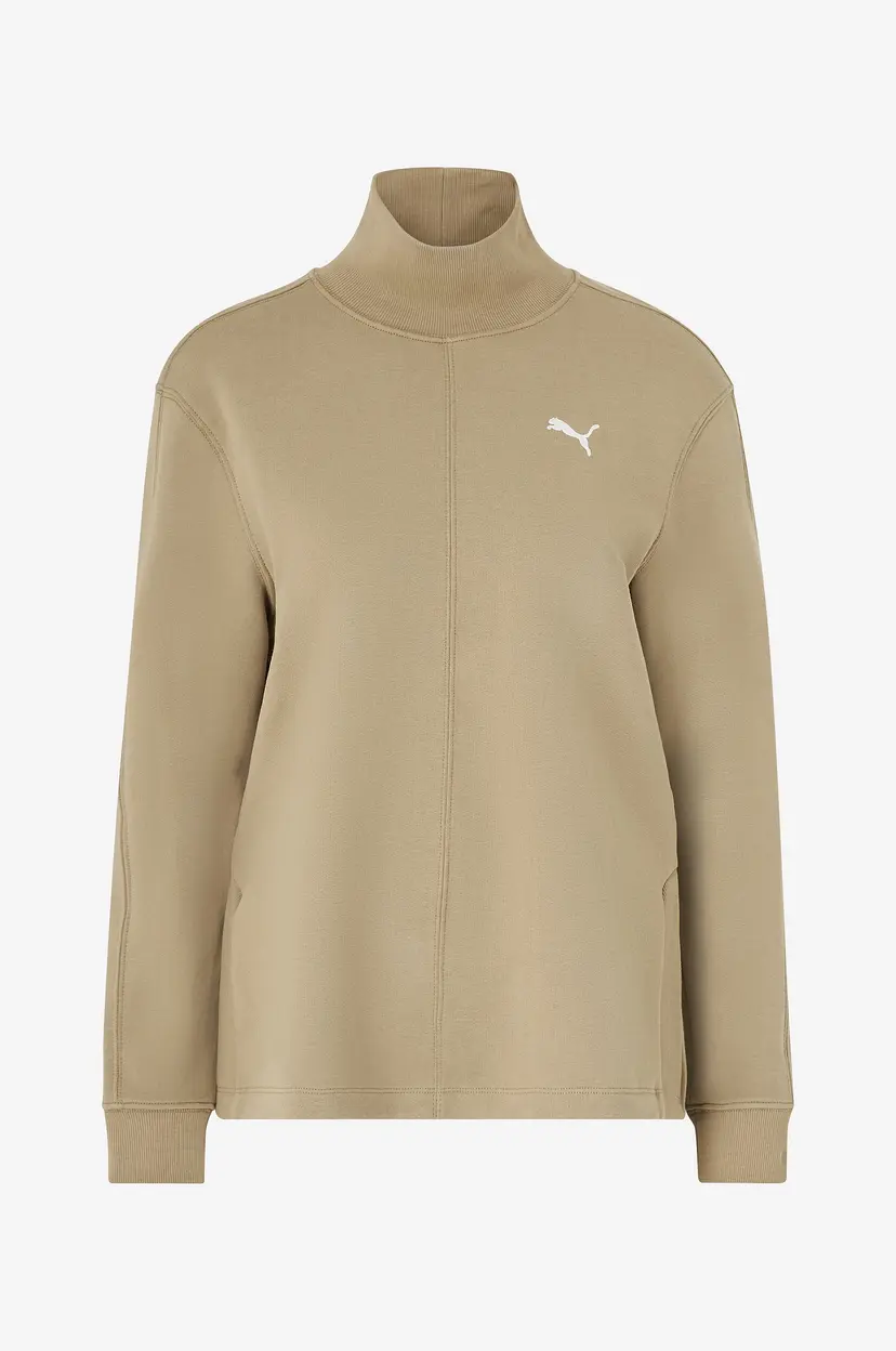 Puma Collegegenser HER High Neck Crew TR - Beige