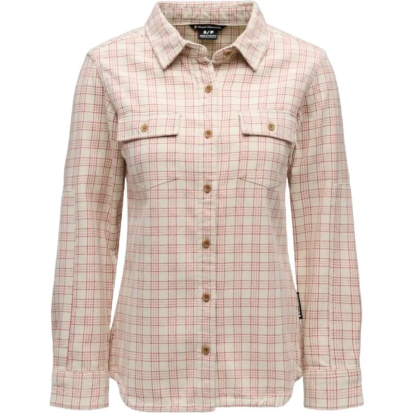 Black Diamond Black Diamond W Project Twill Ls Shirt Chalk-Mineral Red