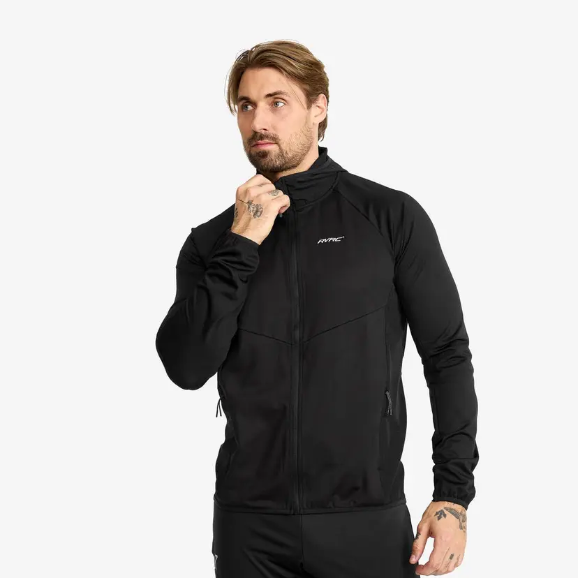 RevolutionRace Pace Hooded Wind Jacket Herre Black