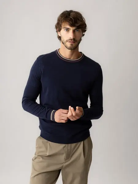 MOS MOSH GALLERY Mmgadam Contrast Crew Neck Knit