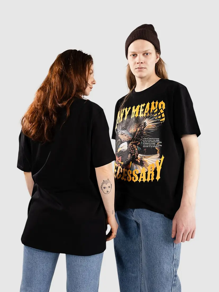 Any Means Necessary Any Means Necessary Home Of Depraved T-skjorte svart