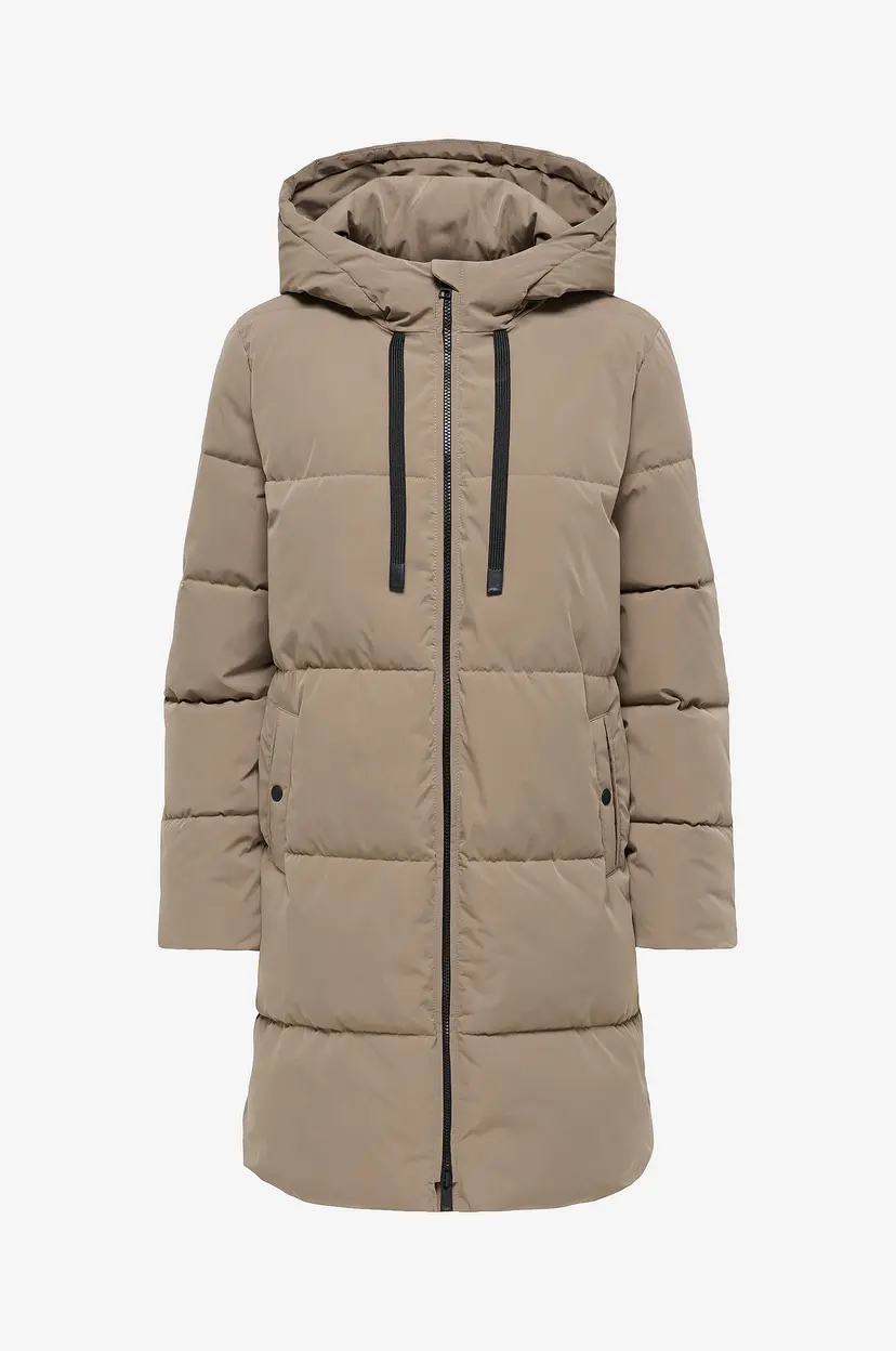 JDY Polstret jakke Jdyblair Long Hood Puffer Otw Sij N - Beige