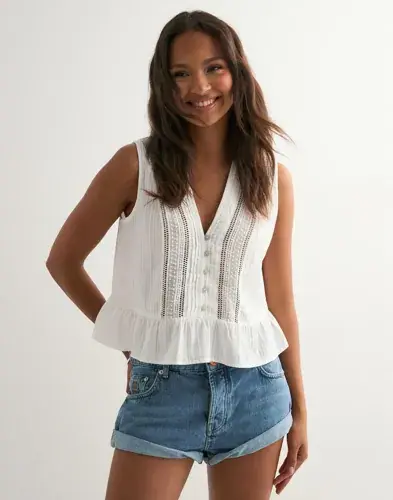 One Teaspoon One Teaspoon - Blå - Bandit Low Waist Denim Shorts