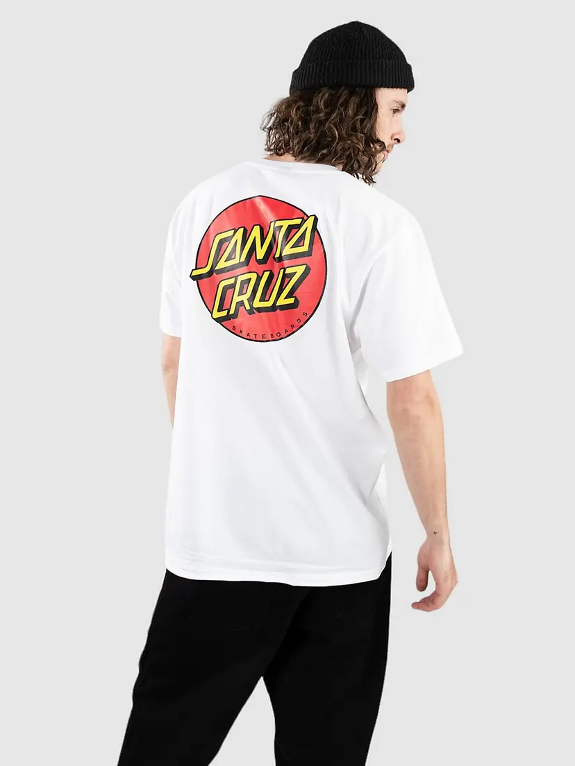 Santa Cruz Santa Cruz Classic Dot Chest T-skjorte hvit