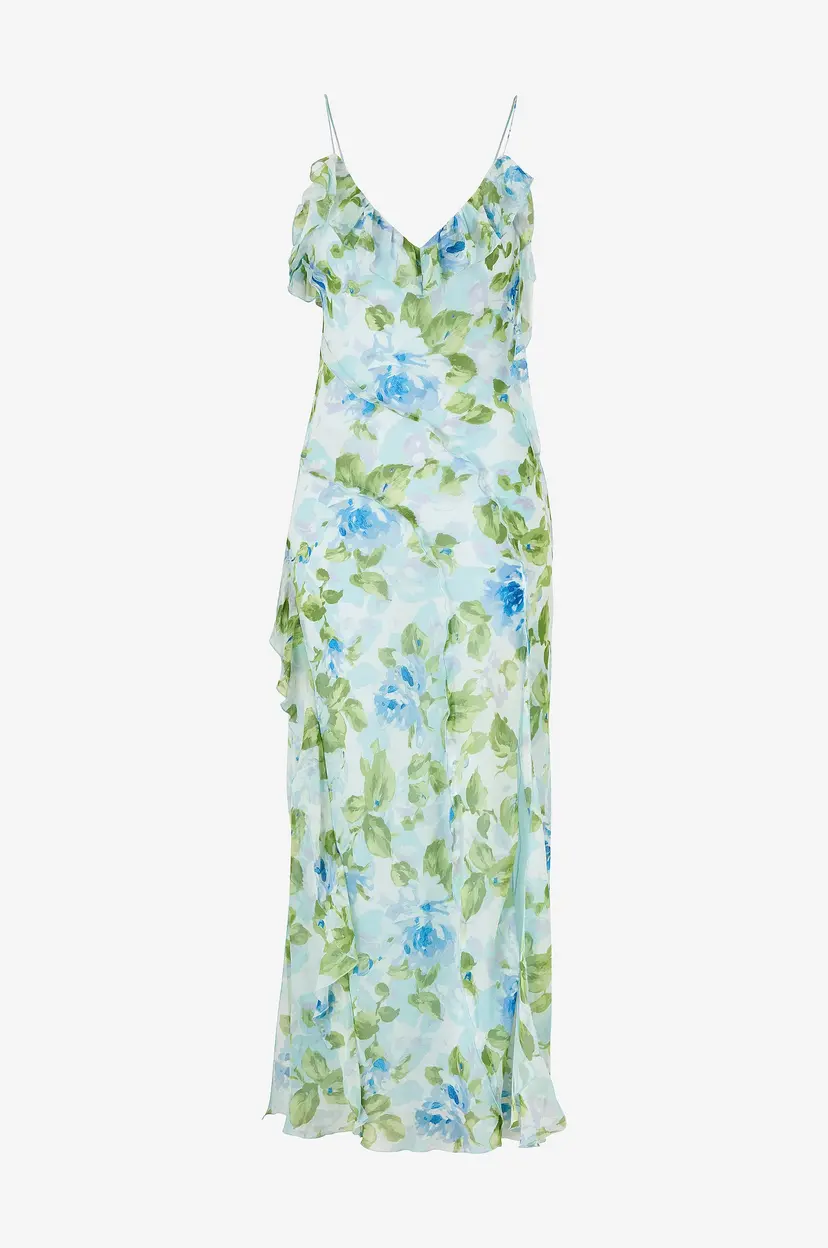 Mango Maxikjole Dress Azalie - Blå
