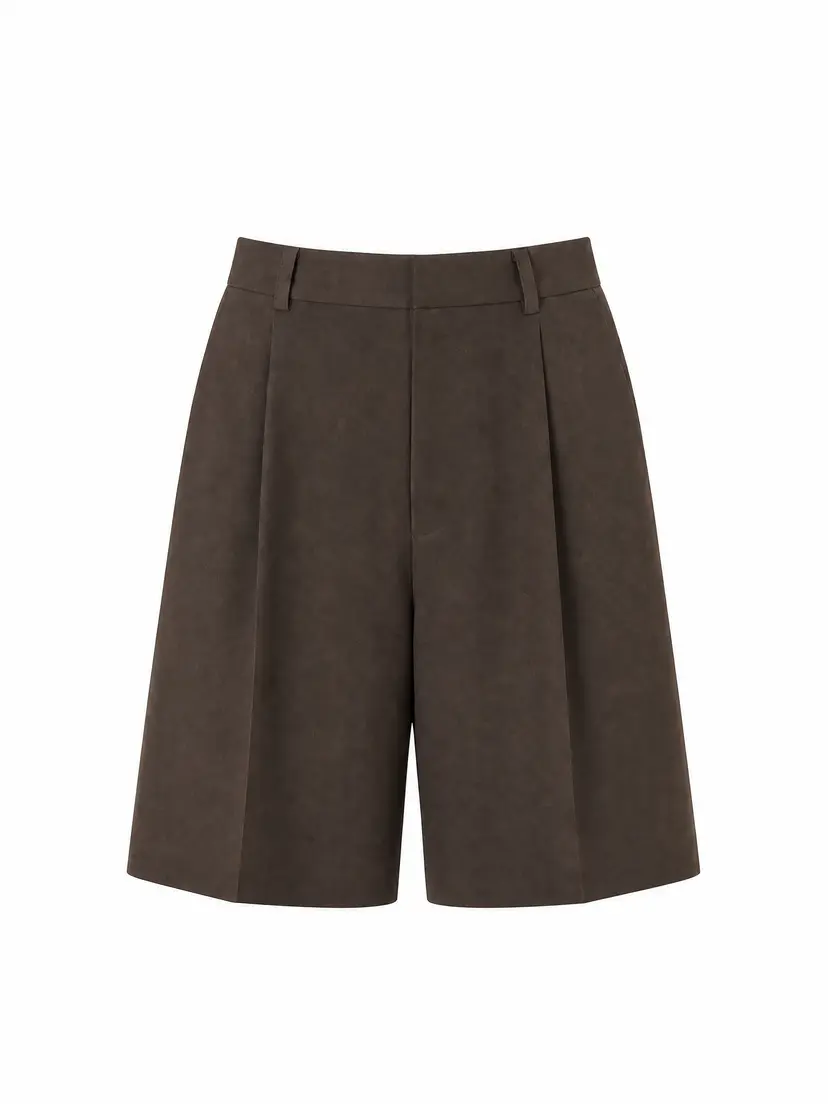 MURLONG CRES Kaja Low-Waisted Wide-Leg culotte Tailored Trousers Chocolate Brown, 32
