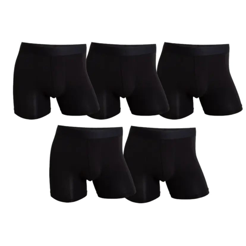 Tufte Wear Tufte Wear M's Softboost Boxer Briefs 5-Pk Black Beauty