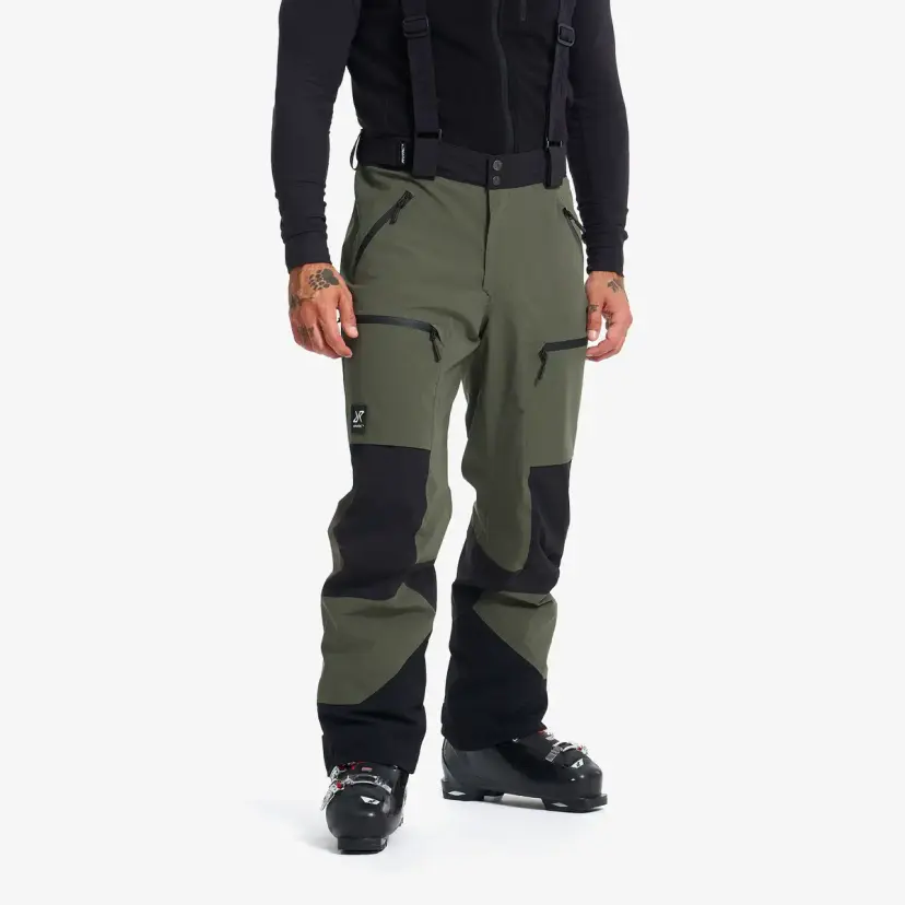 RevolutionRace Accxel 2L Ski Pants Herre Kambaba Green/Black