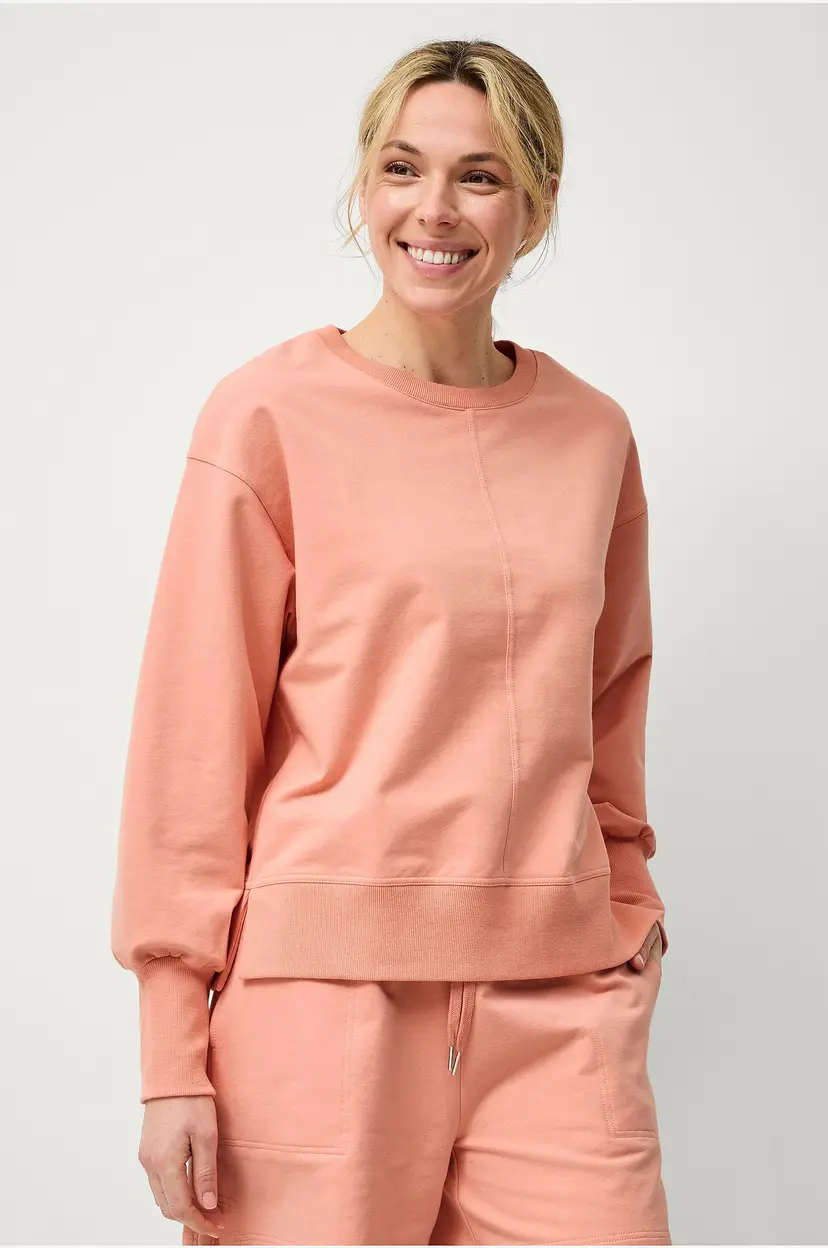 Ellos STUDIO Collegegenser Sweat Crewneck Soft - Orange