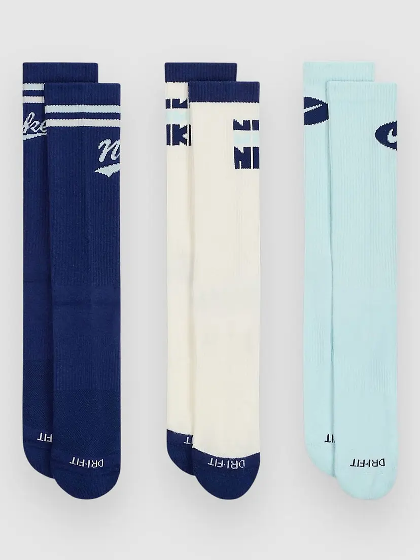 Nike Nike Ed Pls Crew 3P Lifestyle 144 Socks blå