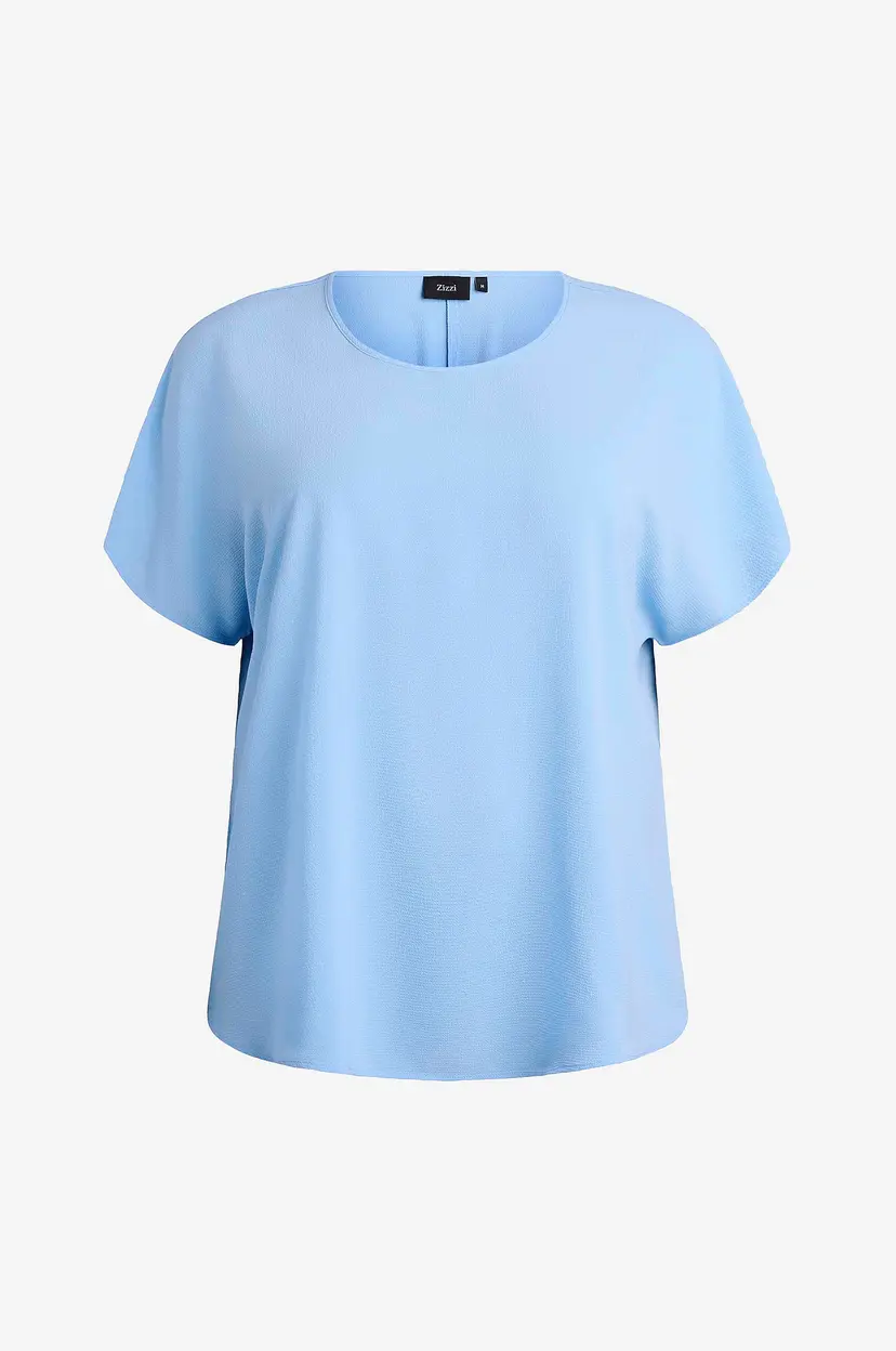 Zizzi Bluse vAnni S/S Top - Blå