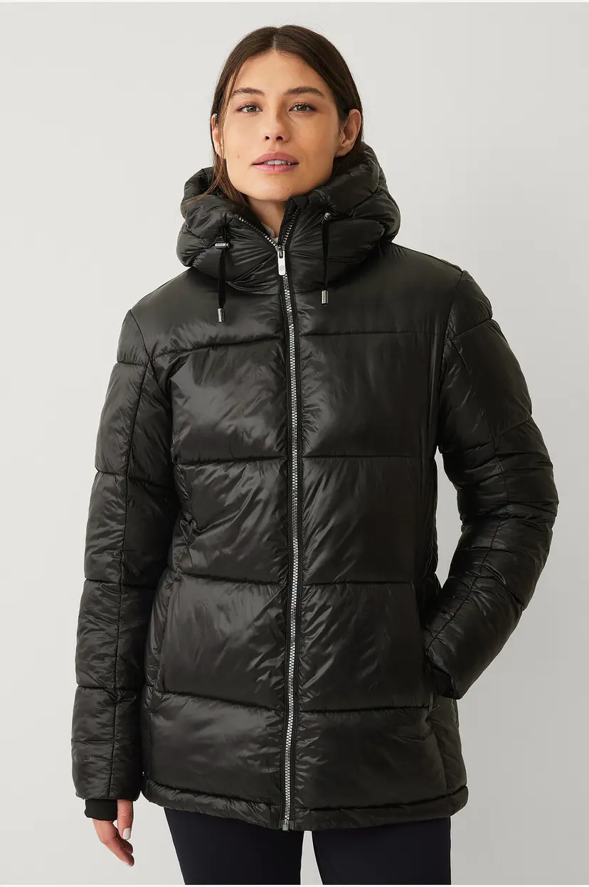 Áhkká Jakke Gold Warm Jacket Shiny - Svart