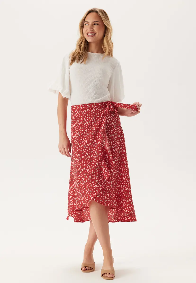 Bubbleroom Midi Wrap Skirt