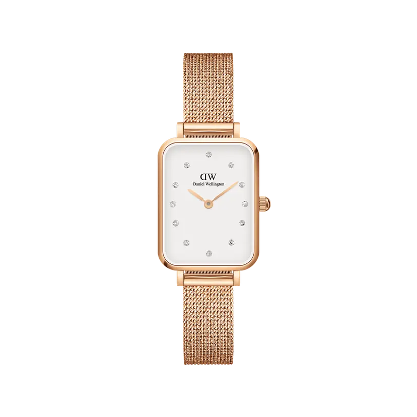Daniel Wellington Rose Gold 20x26mm Watch Quadro Lumine Pressed Melrose | DW