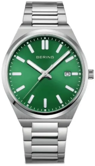 BERING Bering Herreklokke 17639-708 Classic Grønn/Stål Ø40 mm