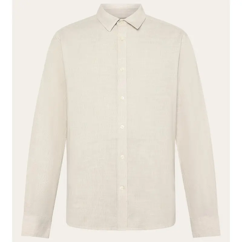 KnowledgeCotton Apparel KnowledgeCotton Apparel Dune Regular Stripe Shirt Creme Stripe