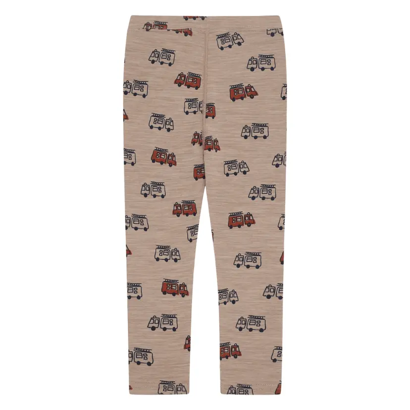 Hust and Claire Hust and Claire - Leggings Ull og Bambus Laki Firetruck Biscuit