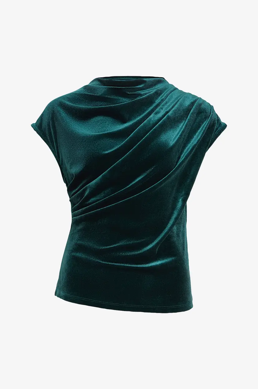 Vila Bluse Vilivas S/L Top /Dc - Blå