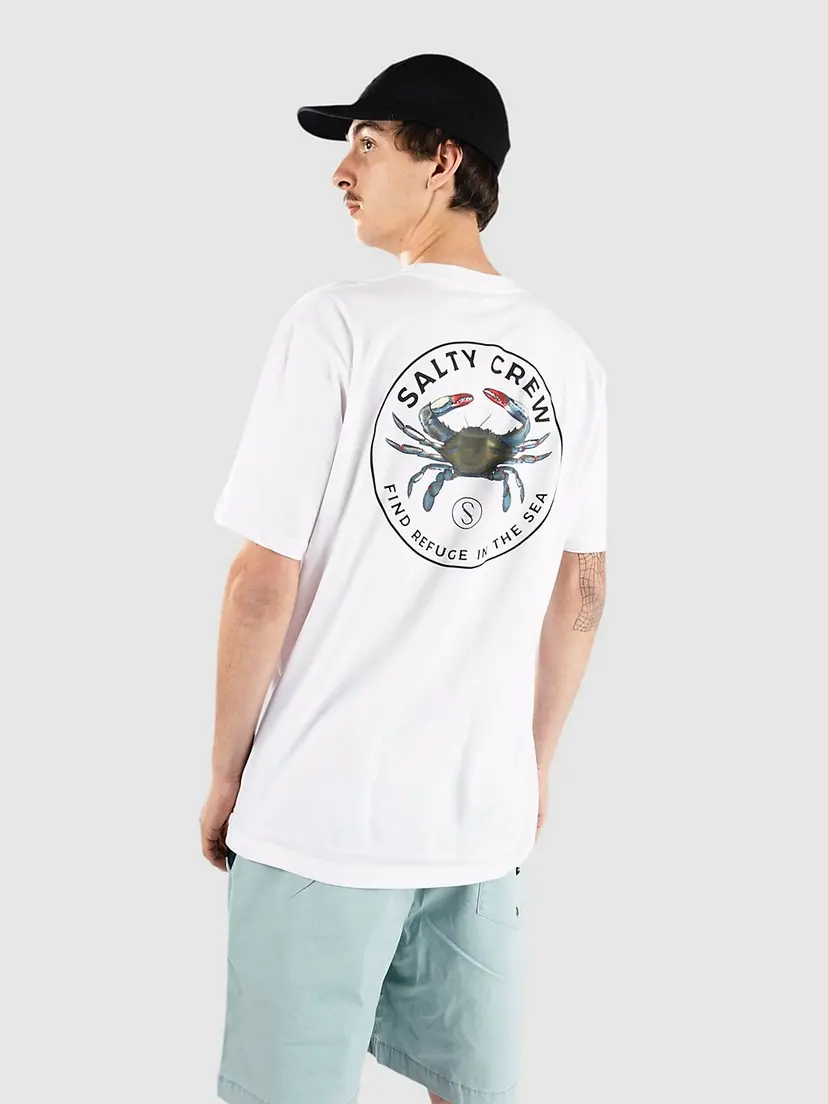 Salty Crew Salty Crew Blue Crabber Premium T-skjorte hvit